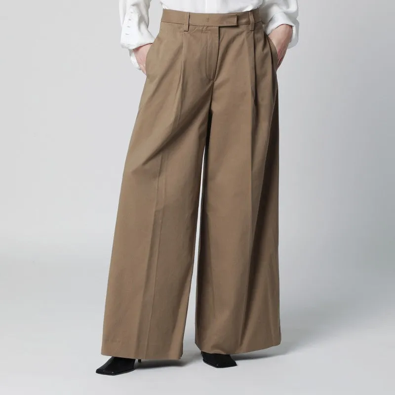 Cognac Cotton Deva Trousers made by The Latest