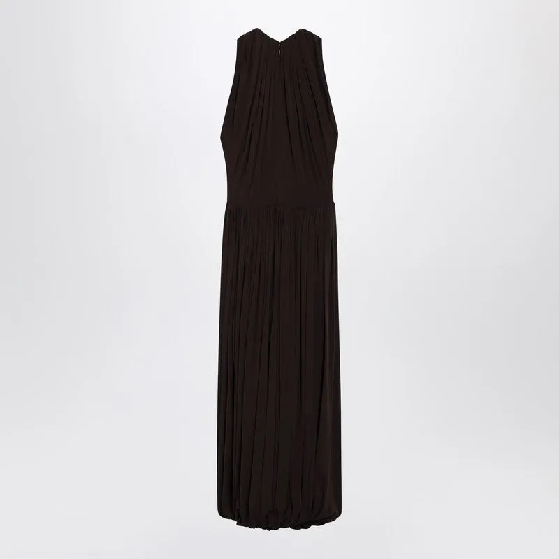 Ebony Brown Twisted Jersey Dress sold by Wanan Luxury product image thumbnail 2
