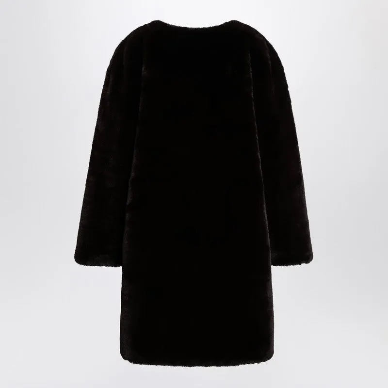 Brown Faux-Fur Coat sold by Wanan Luxury product image thumbnail 2
