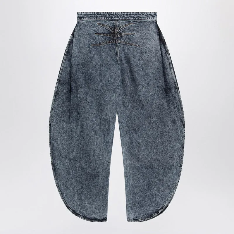 Petal-Cut Denim Trousers sold by Wanan Luxury product image thumbnail 2