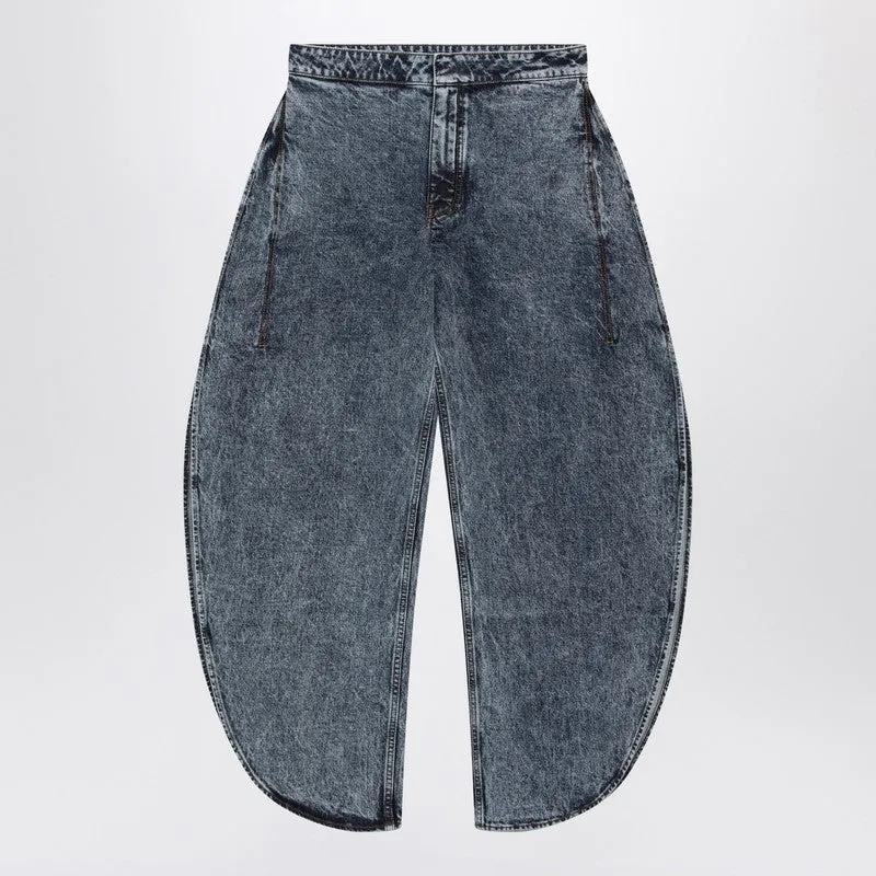 Petal-Cut Denim Trousers sold by Wanan Luxury