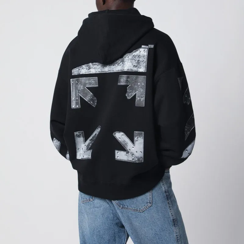 Black Hooded Sweatshirt With Logo Print sold by Wanan Luxury product image thumbnail 2