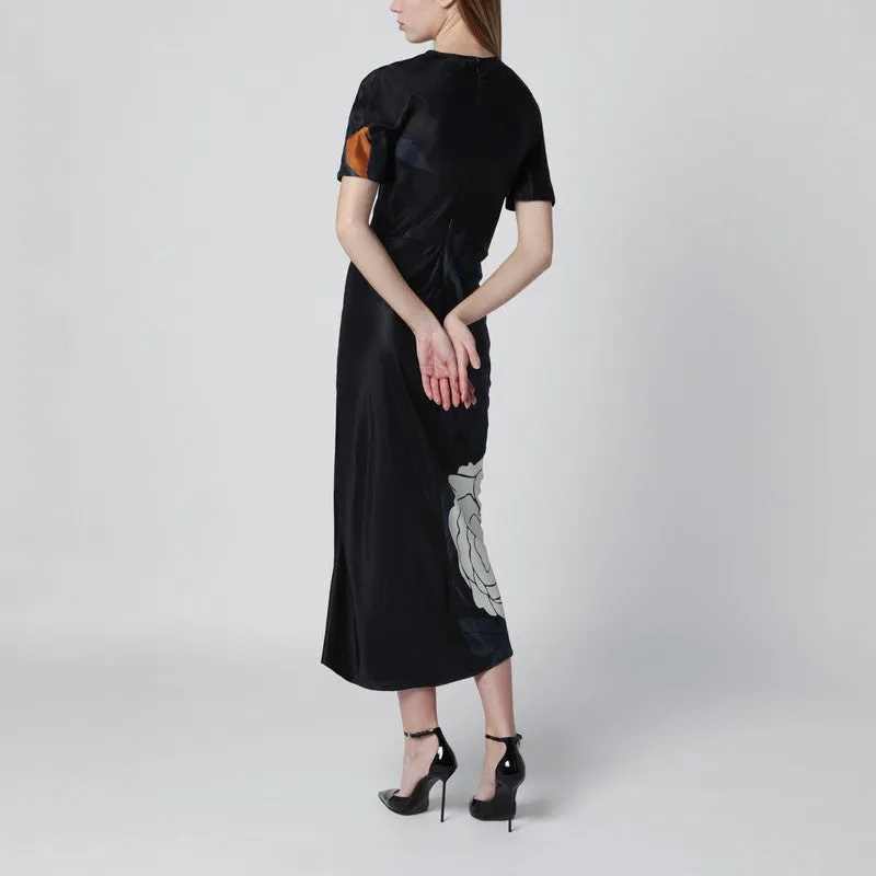 Eve Floral Satin Midi Dress sold by Wanan Luxury product image thumbnail 2