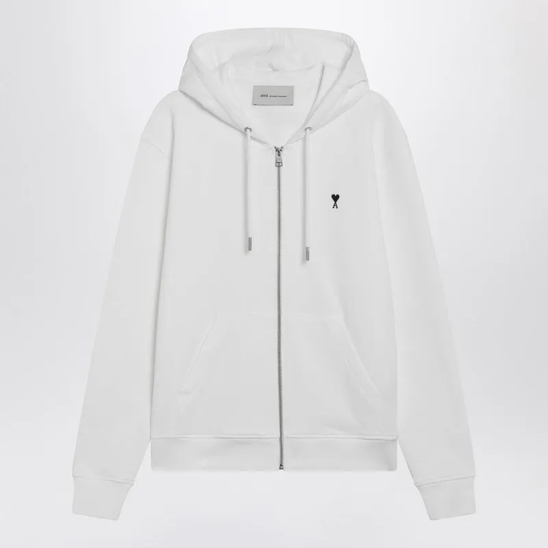 Ami De Coeur Zip-Up Sweatshirt White sold by Wanan Luxury