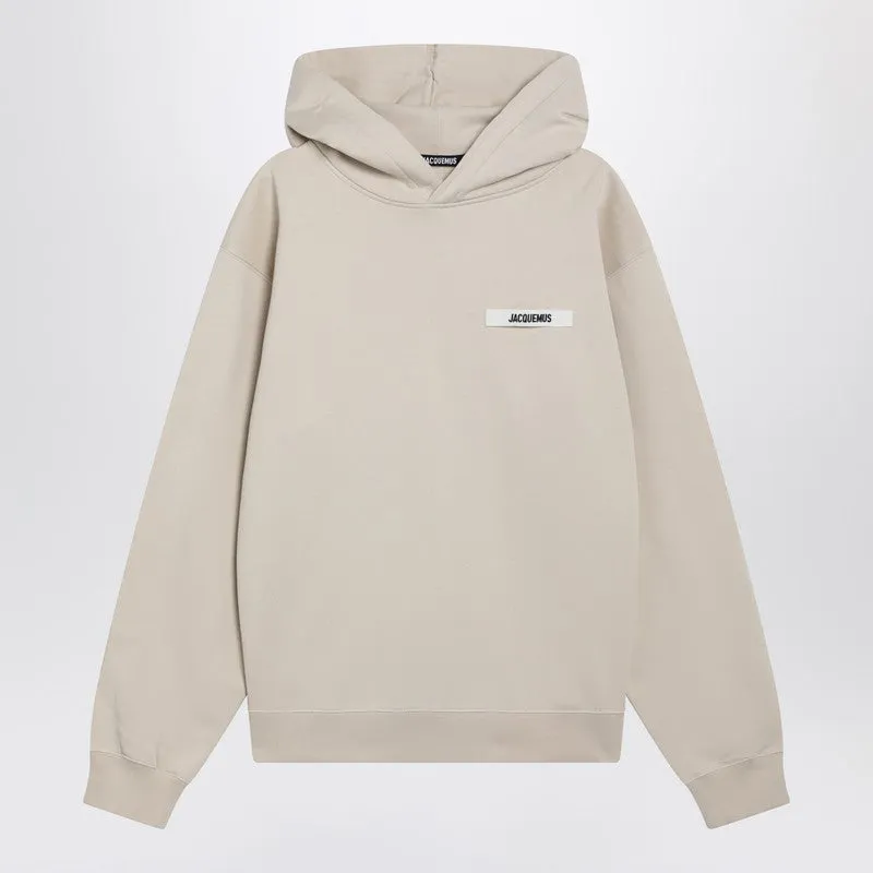 Beige Sweatshirt With Grosgrain Logo sold by Wanan Luxury