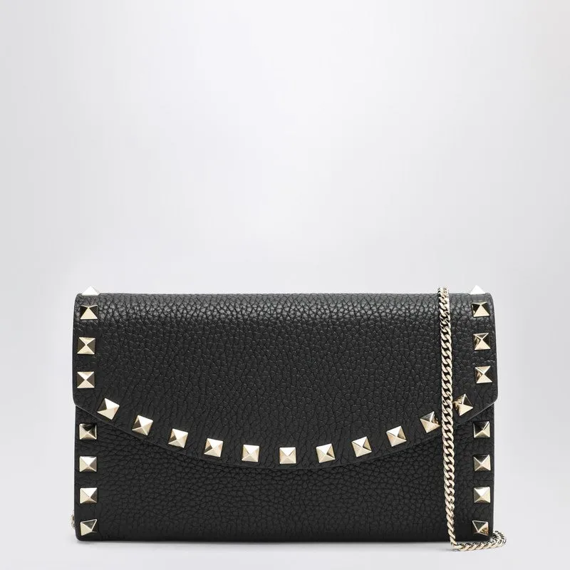 Black Rockstud Crossbody Wallet sold by Wanan Luxury