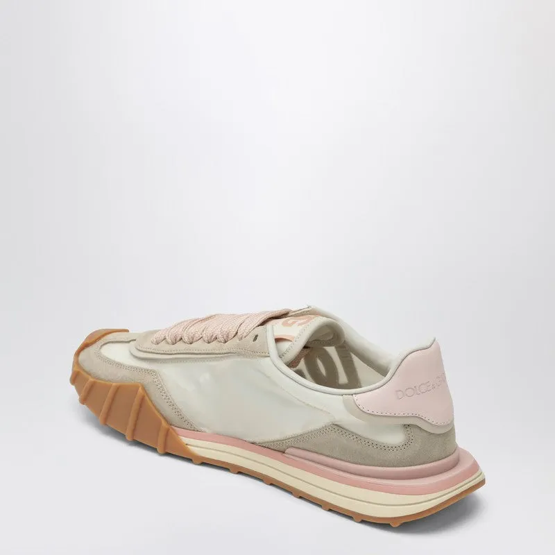 Dg Athletic Sneakers In Ivory And Pink Fabric And Leather sold by Wanan Luxury product image thumbnail 2