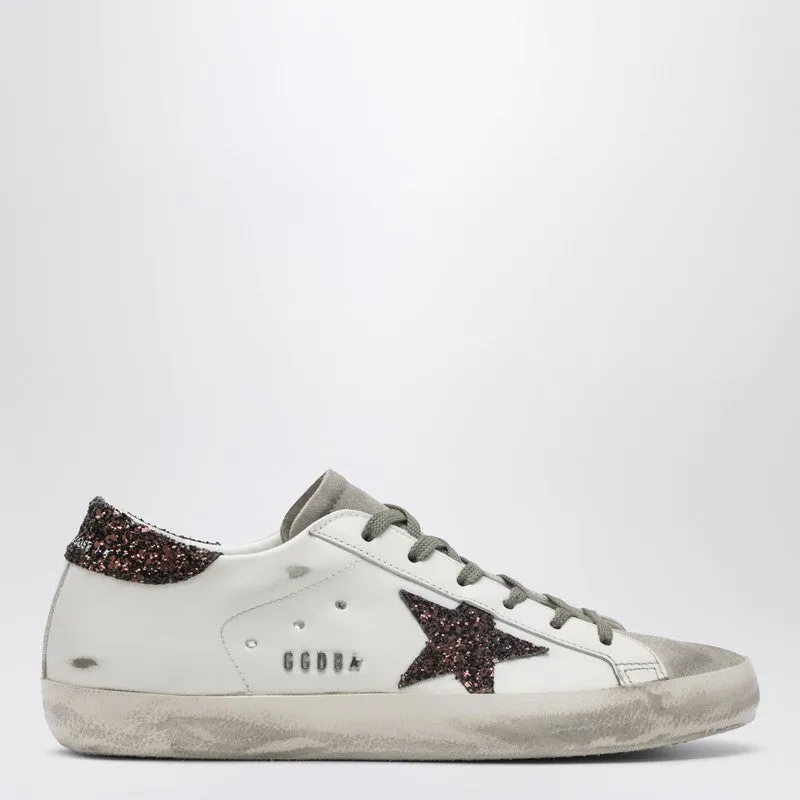 Super-Star Sneaker Milk White/Brown Glitter made by Golden Goose