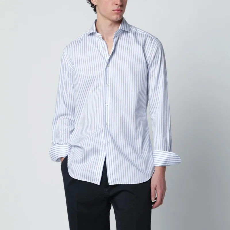 Travel Tailor Fit Shirt White Striped made by Xacus