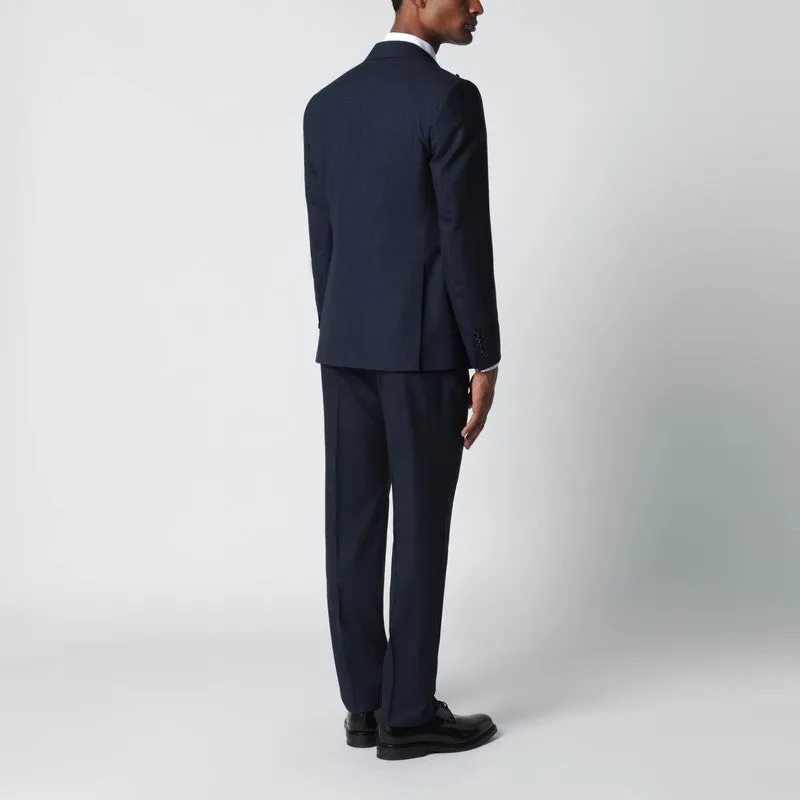 Blue Wool Single-Breasted Suit sold by Wanan Luxury product image thumbnail 2