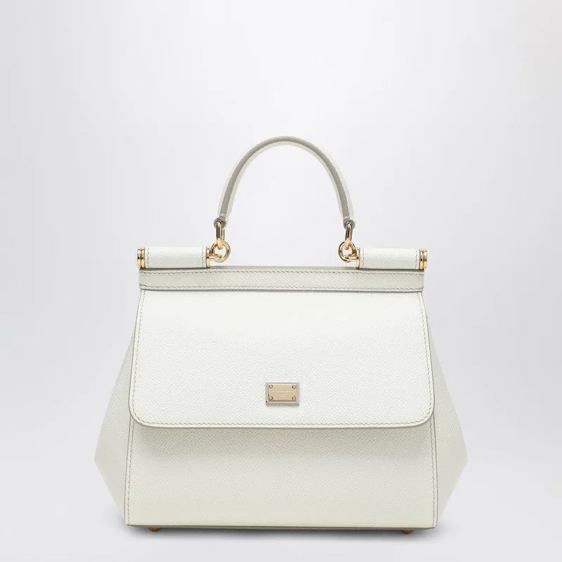 Sicily Medium Top-Handle Bag In White sold by Wanan Luxury