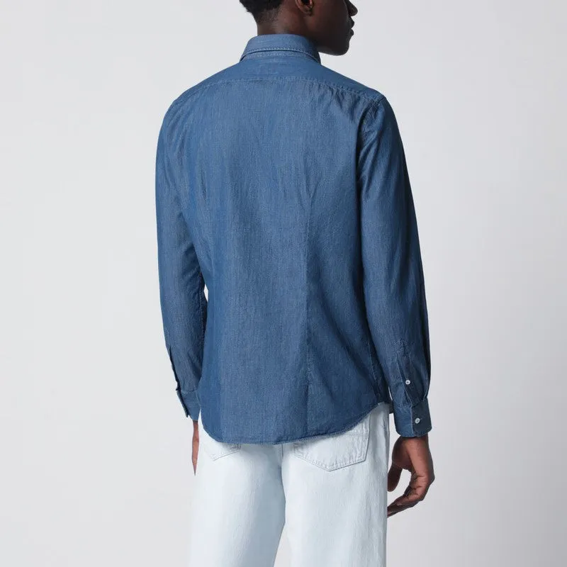 Tailor Fit Denim Shirt Blue sold by Wanan Luxury product image thumbnail 2