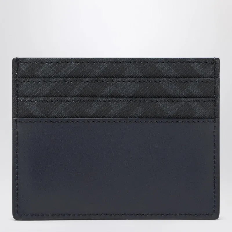 Dark Blue Leather And Ff Canvas Card Holder sold by Wanan Luxury product image thumbnail 2