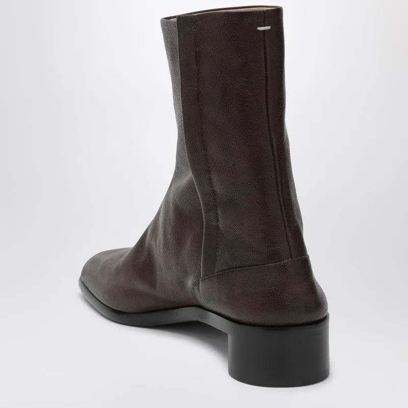 Brown Leather Tabi Ankle Boots sold by Wanan Luxury product image thumbnail 2