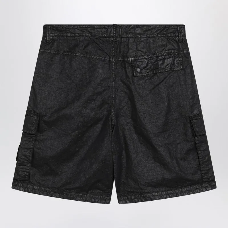 Black Cargo Bermuda Shorts With Relaxed Fit sold by Wanan Luxury product image thumbnail 2