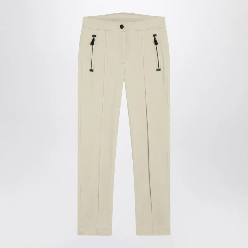 Ivory Slim Trousers In Gore-Tex made by Moncler