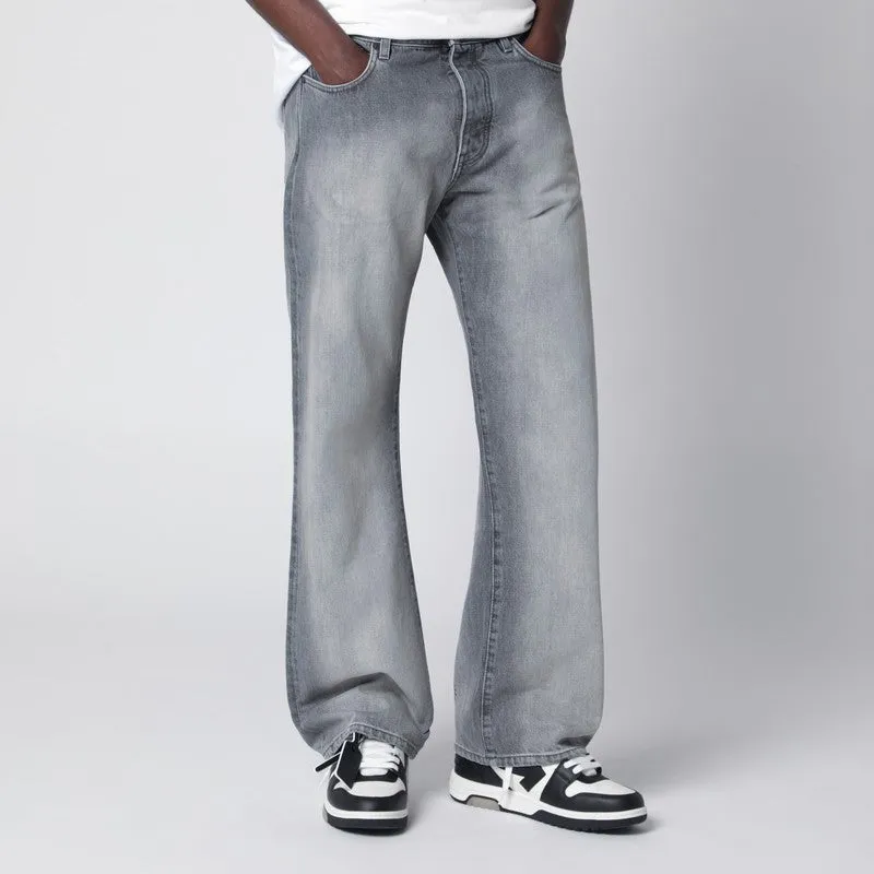 Grey Washed-Effect Jeans sold by Wanan Luxury