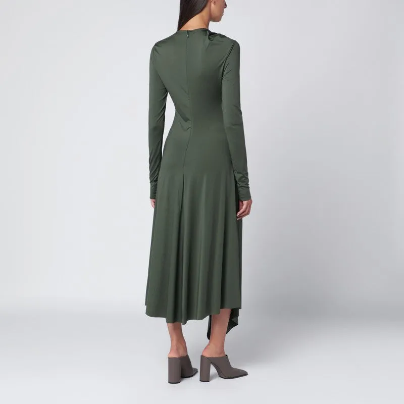 Midi Dress In Oregano Green With Interlace sold by Wanan Luxury product image thumbnail 2
