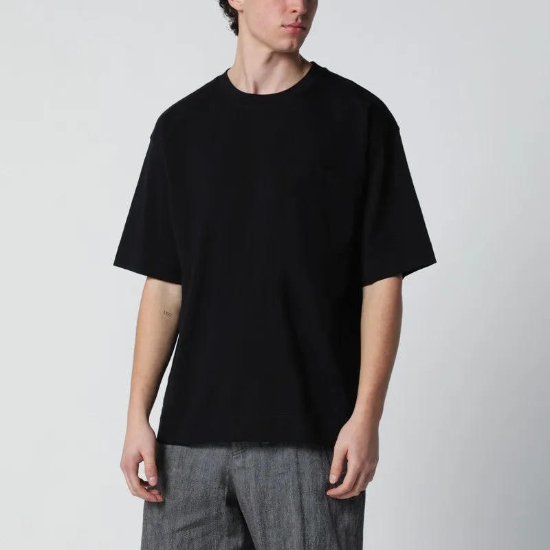 Black Cotton T-Shirt made by Dries Van Noten