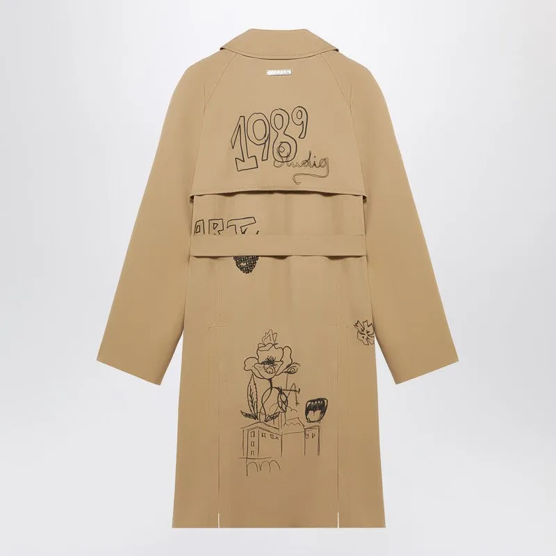 Embroidered Trench Scribble sold by Wanan Luxury product image thumbnail 2