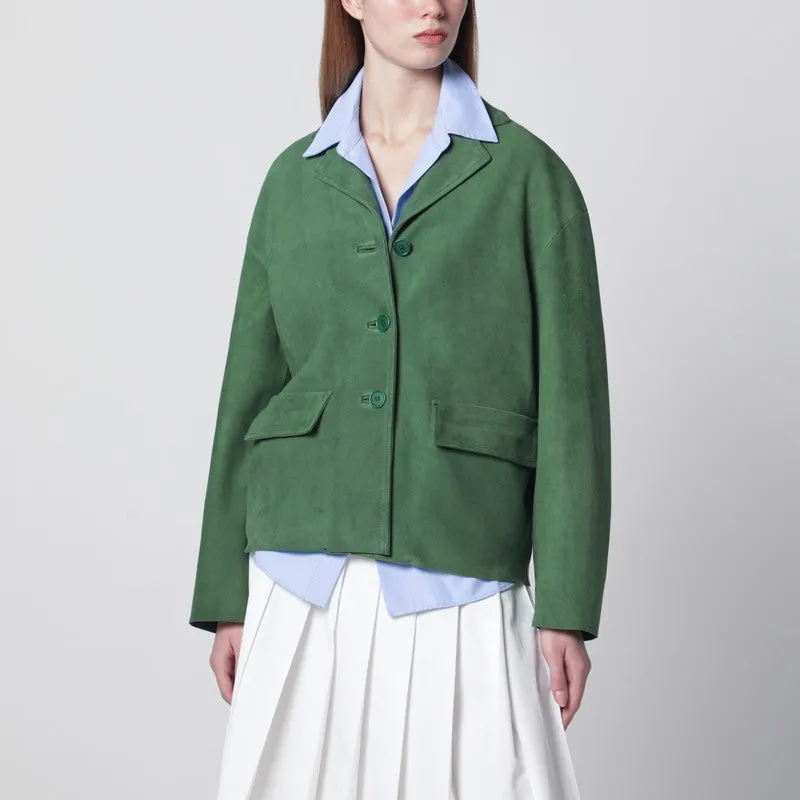 Green Suede Jacket sold by Wanan Luxury