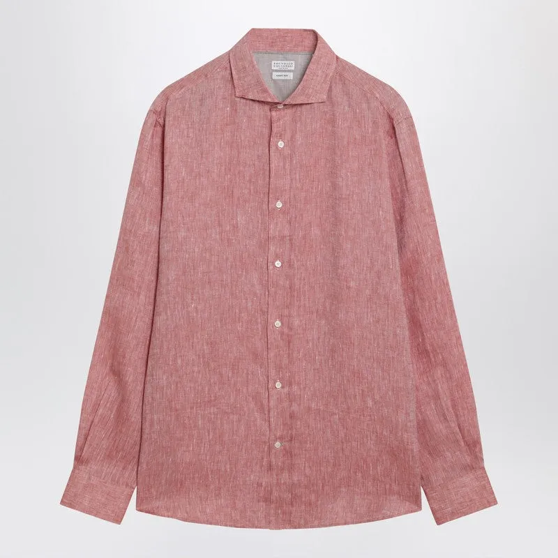 Orange Linen Shirt made by Brunello Cucinelli
