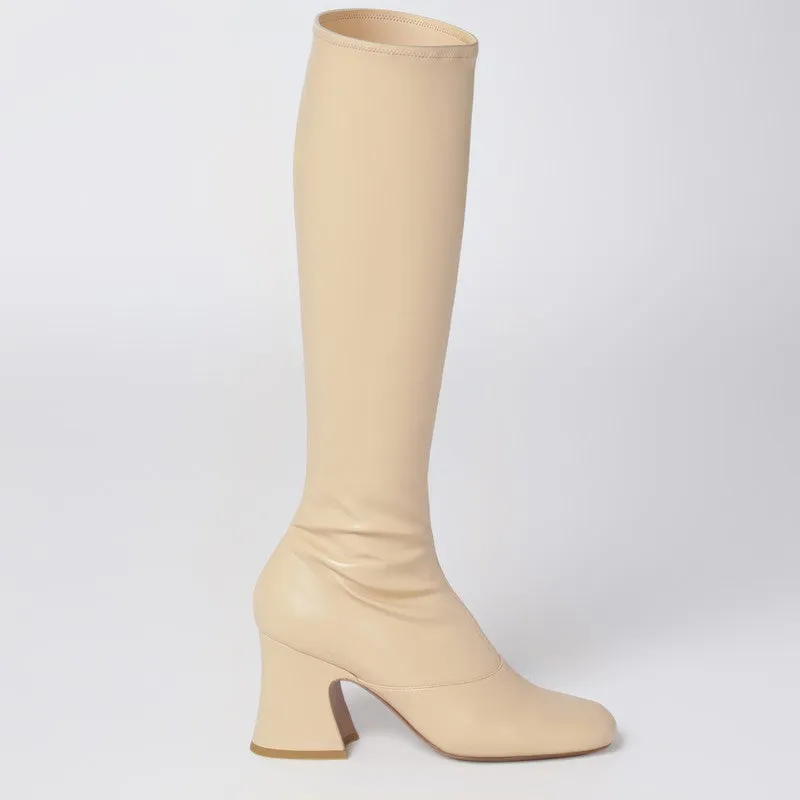Beige Janis Heeled Boots sold by Wanan Luxury