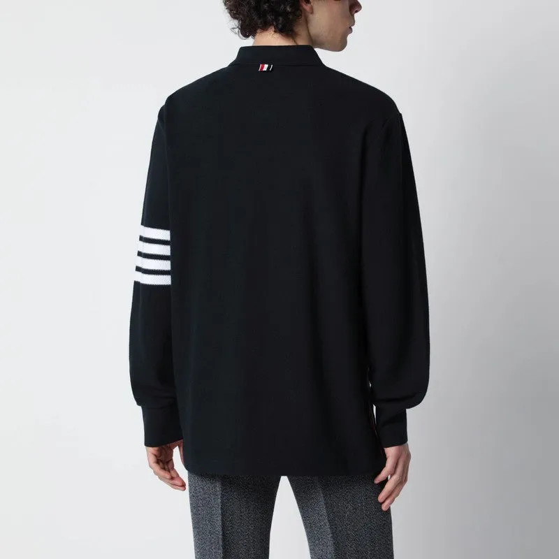 Navy Blue Cotton Polo Shirt sold by Wanan Luxury product image thumbnail 2