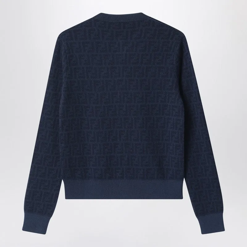Blueberry Ff Wool Cardigan sold by Wanan Luxury product image thumbnail 2