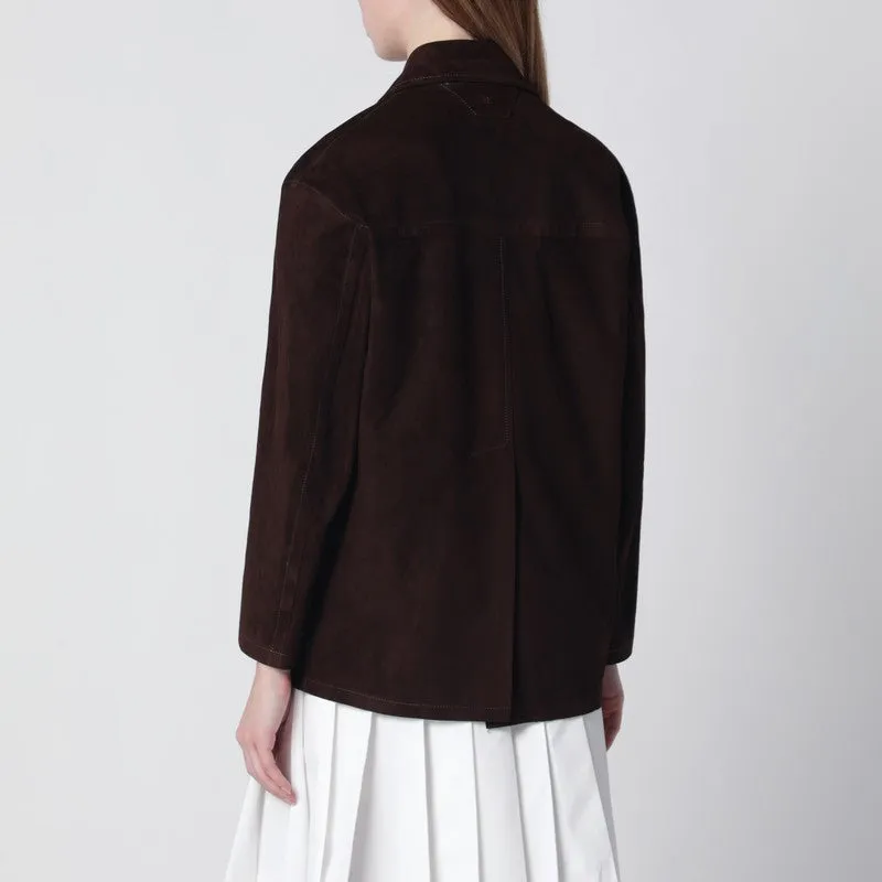 Dark Brown Suede Jacket sold by Wanan Luxury product image thumbnail 2