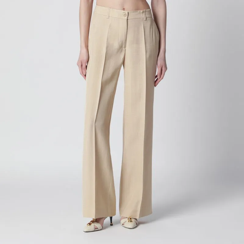 Champagne-Colored Viscose Trousers made by P.A.R.O.S.H.