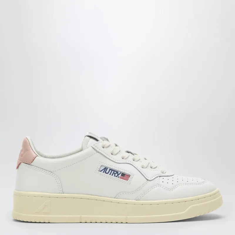 White/Pink Leather Medalist Sneakers sold by Wanan Luxury