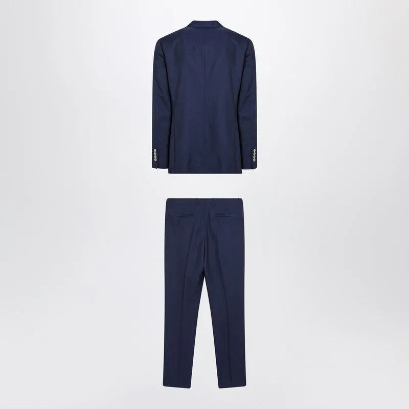 Blue Single-Breasted Wool Suit sold by Wanan Luxury product image thumbnail 2