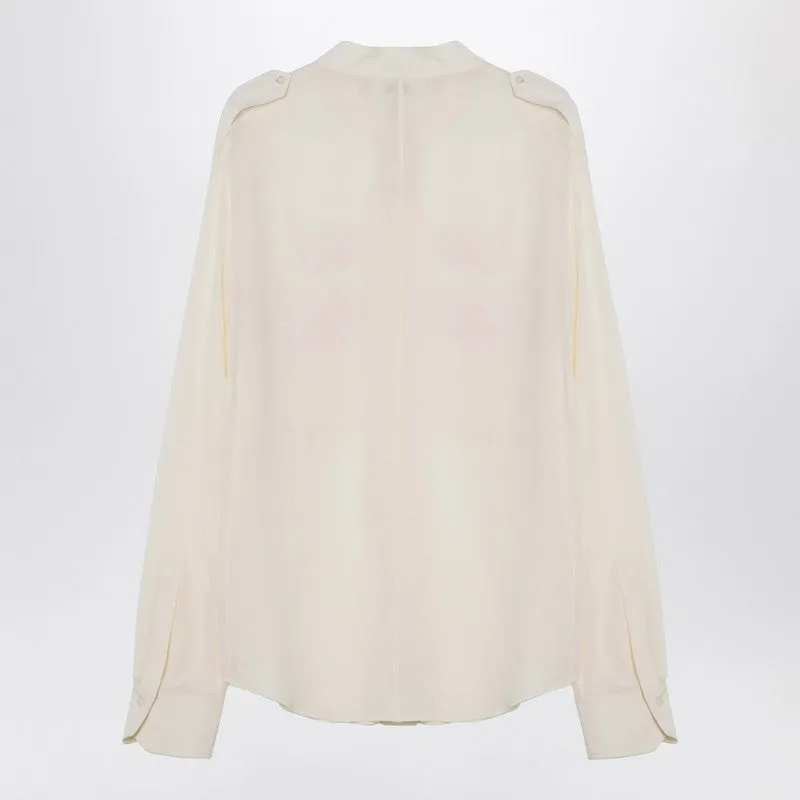 Ivory Silk Blouse sold by Wanan Luxury product image thumbnail 2