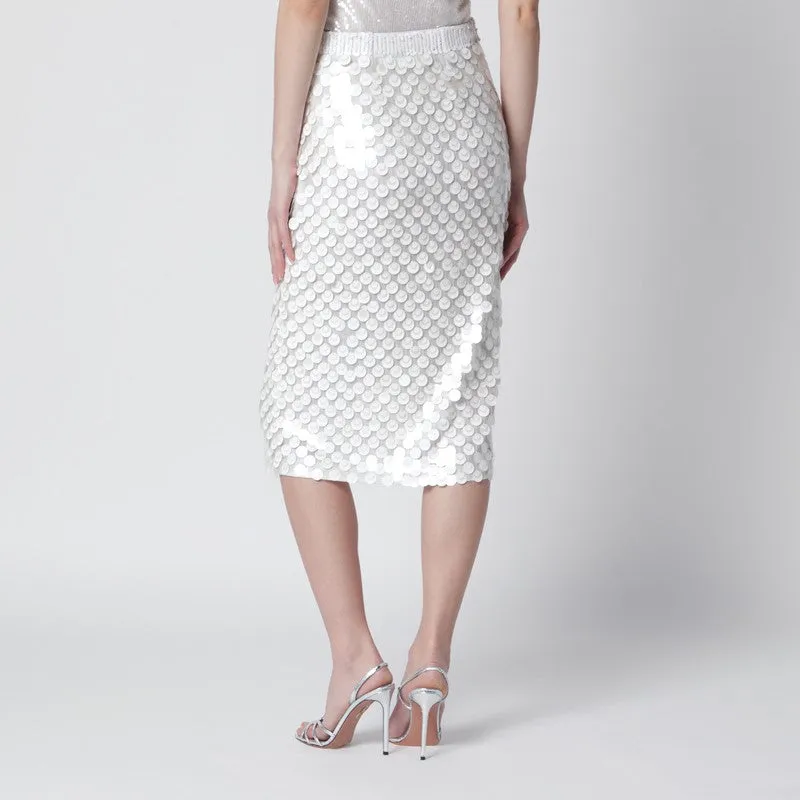 Cream Sequin Pencil Skirt sold by Wanan Luxury product image thumbnail 2