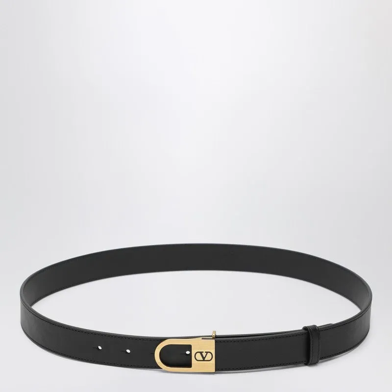Black Vlogo Signature Belt sold by Wanan Luxury
