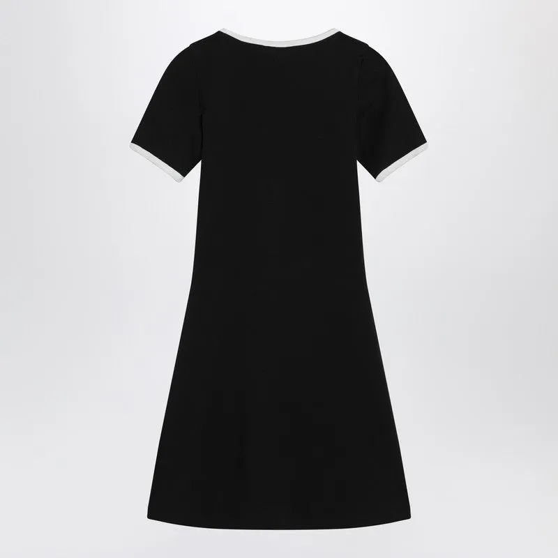 White/Black Mini Dress In Cotton sold by Wanan Luxury product image thumbnail 2