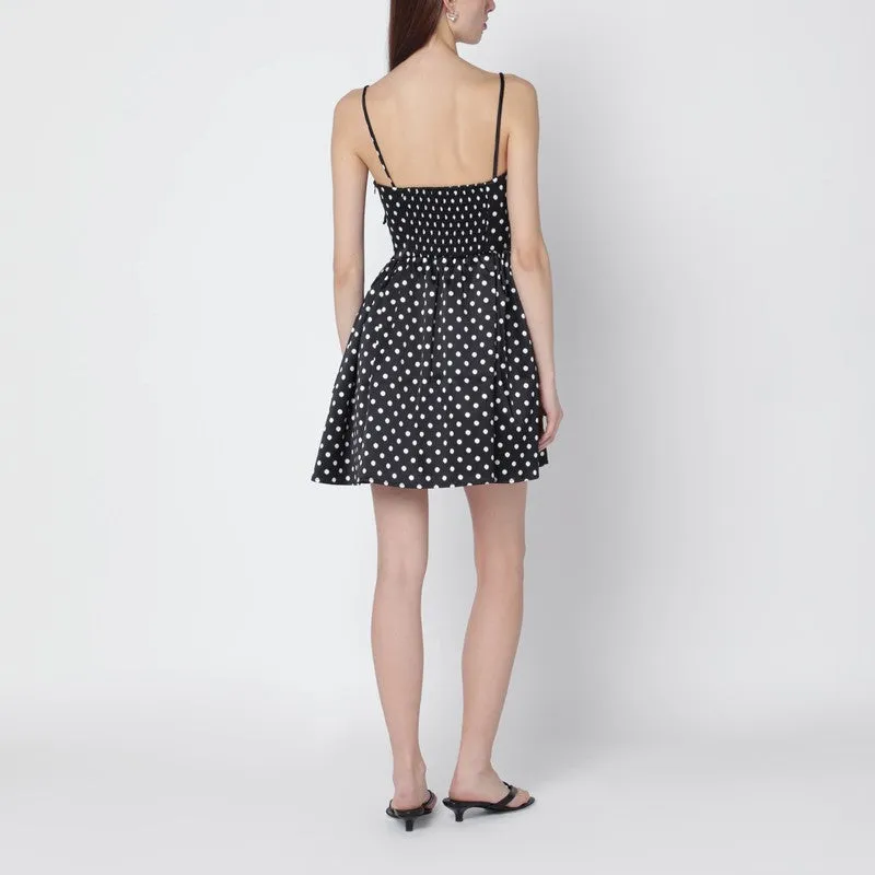 Black Satin Mini Dress With Polka Dots sold by Wanan Luxury product image thumbnail 2