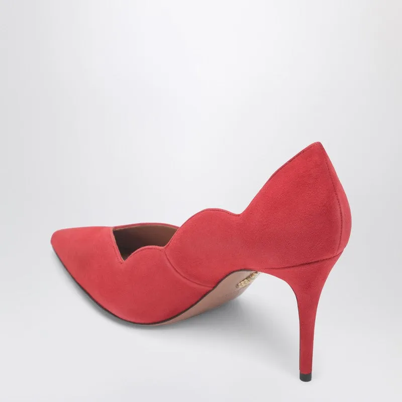 Red Suede Leather Pumps sold by Wanan Luxury product image thumbnail 2