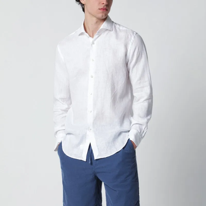 Tailor Fit Linen Shirt White made by Xacus