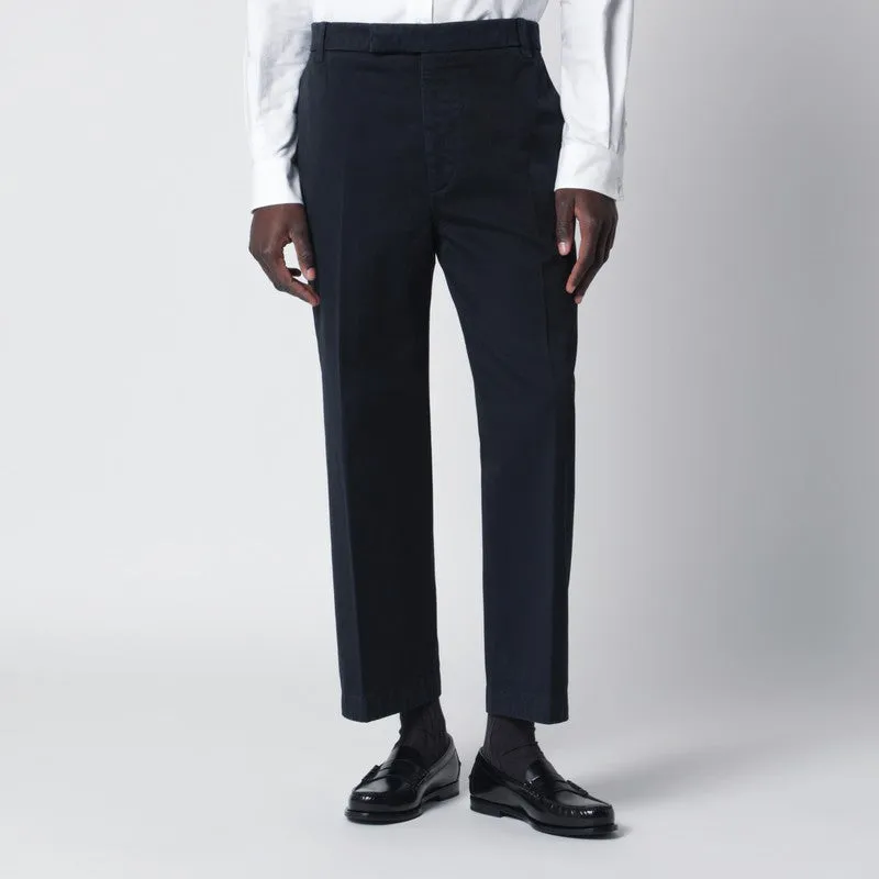 Navy Blue Cotton Trousers sold by Wanan Luxury