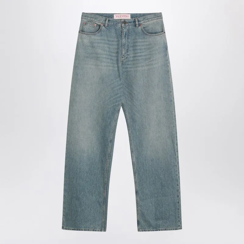 Light Blue Jeans With Washed Effect sold by Wanan Luxury