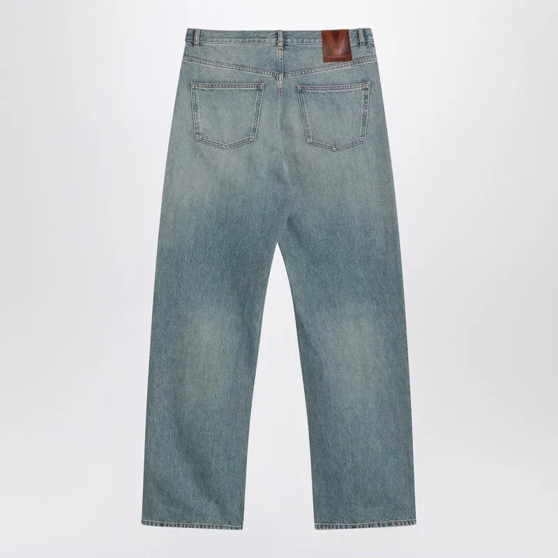 Light Blue Jeans With Washed Effect sold by Wanan Luxury product image thumbnail 2