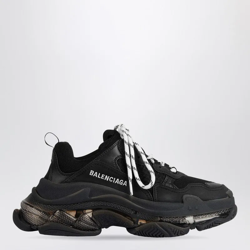 Triple S Sneakers With Clear Sole Black sold by Wanan Luxury