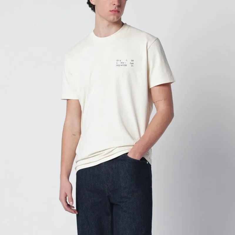 Ivory T-Shirt With Logo Print sold by Wanan Luxury