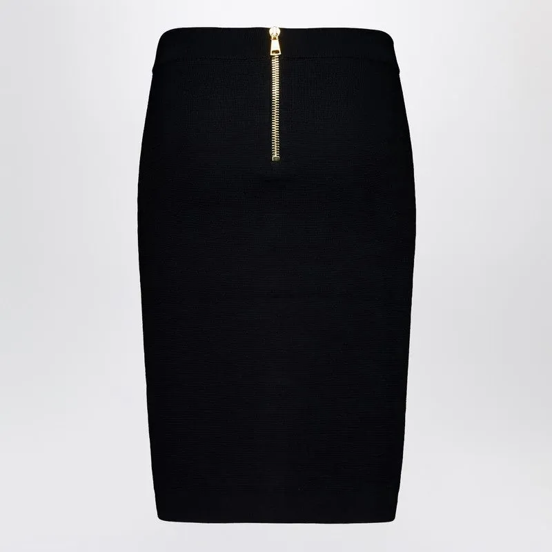 Black Tweed Pencil Skirt sold by Wanan Luxury product image thumbnail 2