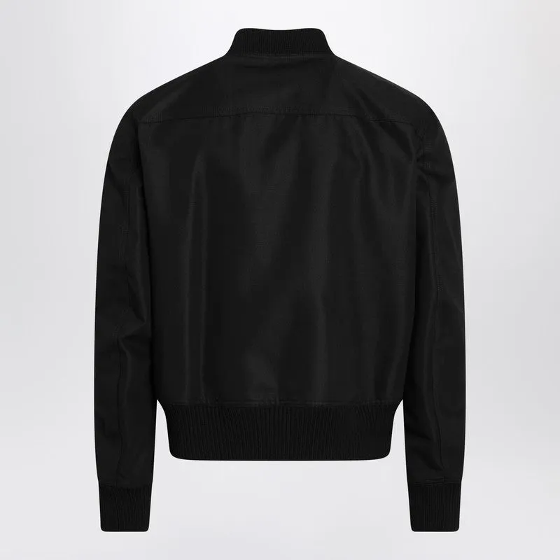 Black Zip-Up Cotton-Blend Jacket sold by Wanan Luxury product image thumbnail 2