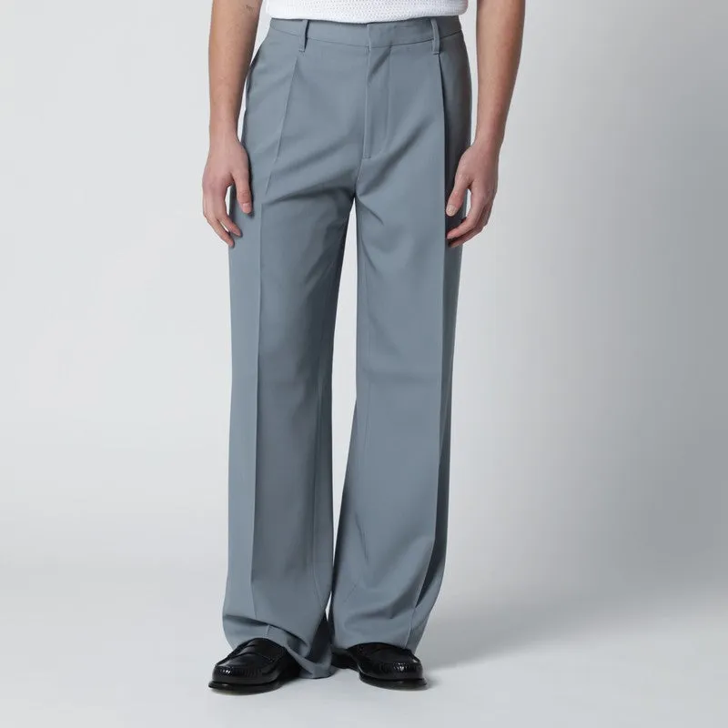 Grey Wool Trousers sold by Wanan Luxury