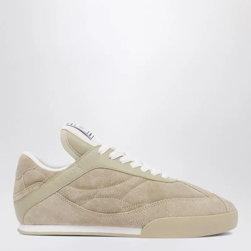 Chloé Kick Pale Khaki Suede Sneakers made by Wanan Luxury