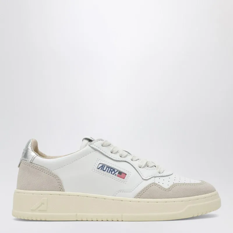 Medalist Low Sneakers In White Leather And Suede With Silver Details made by Autry
